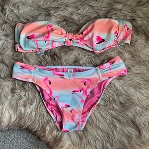 Victoria’s Secret Flamingo Print Bikini Set